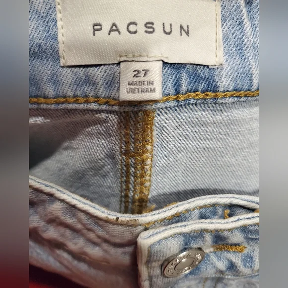 PacSun Light Blue Denim Skirt Size 27 - Picture 7 of 7
